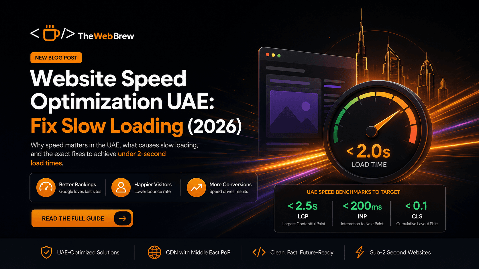Website Speed Optimization UAE: Core Web Vitals & Fast Load Times (2026)